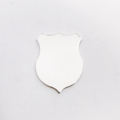 Sterling Silver Shield 16g 1.5 inches