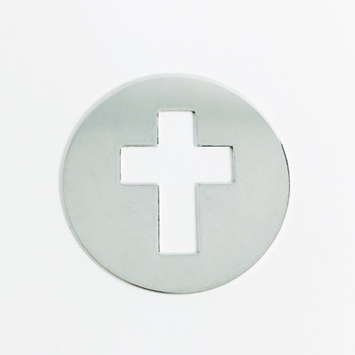 Sterling Silver Cross Washer 22g 1.5 inch