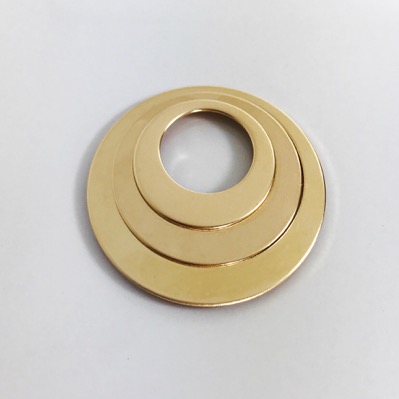 Gold Fill Off Center Washer 20g 3/4 inch x 1/2 inch