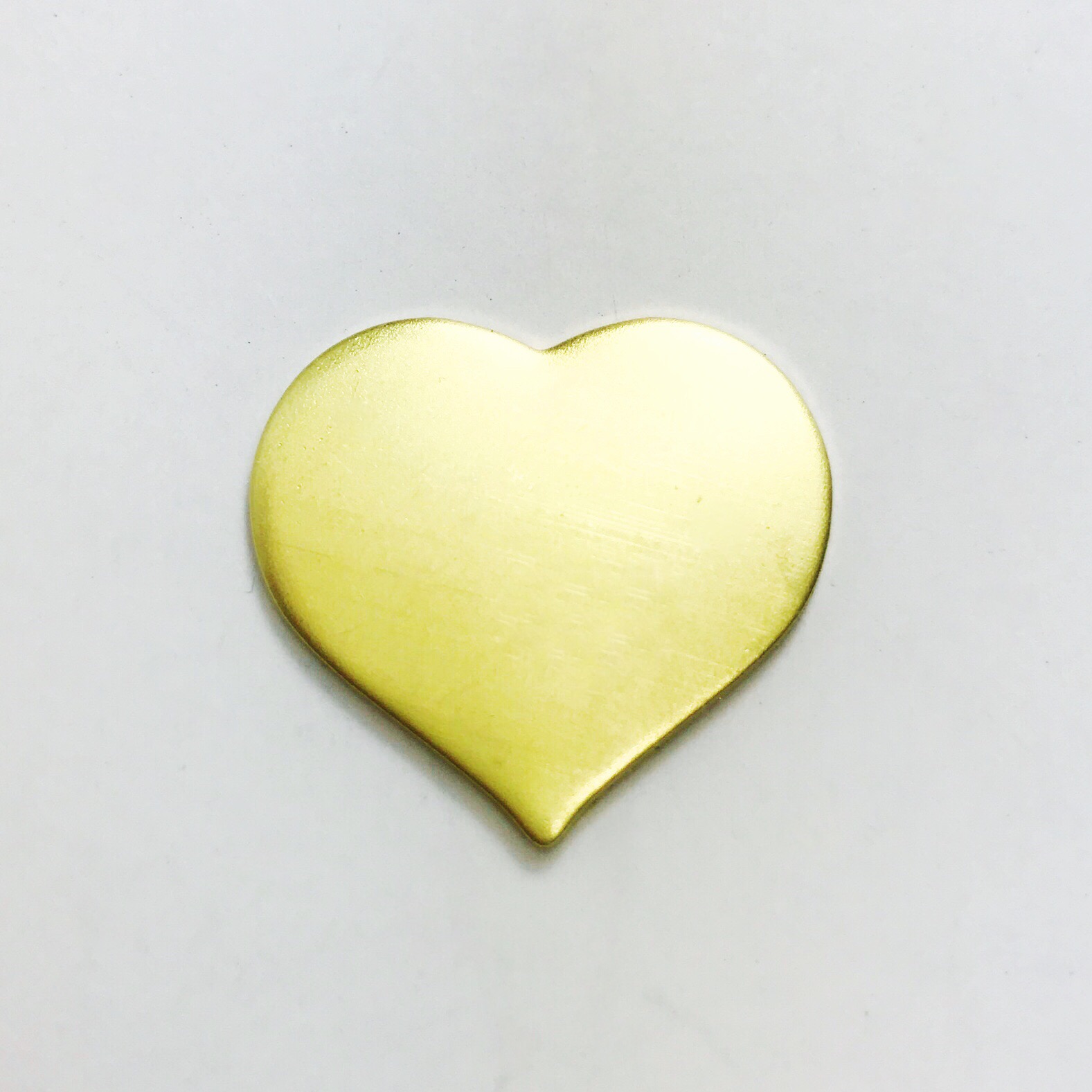 Brass Heart 1 inch 5 pack 18g