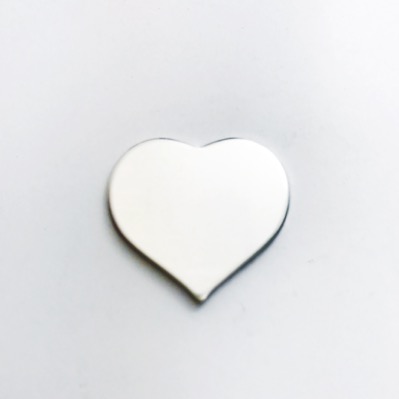 Pewter Heart 14g 1.25 inch