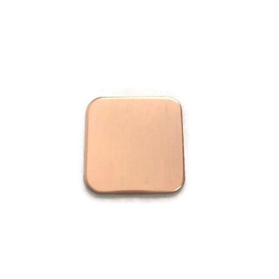 ROSE GOLD FILL Round Corner Square 22g 3/4 inch