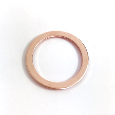 ROSE GOLD FILL Washer 22g 1 inch x 3/4 inch