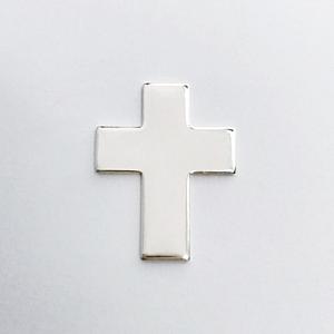 Sterling Silver Cross 24g 1 inch-Cross
Faith
Religious
Christian
Sterling silver
Blank 
Tag
Hand stamping
Supplies
Jewelry maker
Jewelry designer
