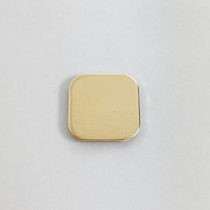 Gold Fill Round Corner Square 18 gauge 1 inch-18 gauge rounded square blank, metal stamping, hand stamping supplies, jewelry supply, agmetalz, engrave, engraving blanks, metal blank, square